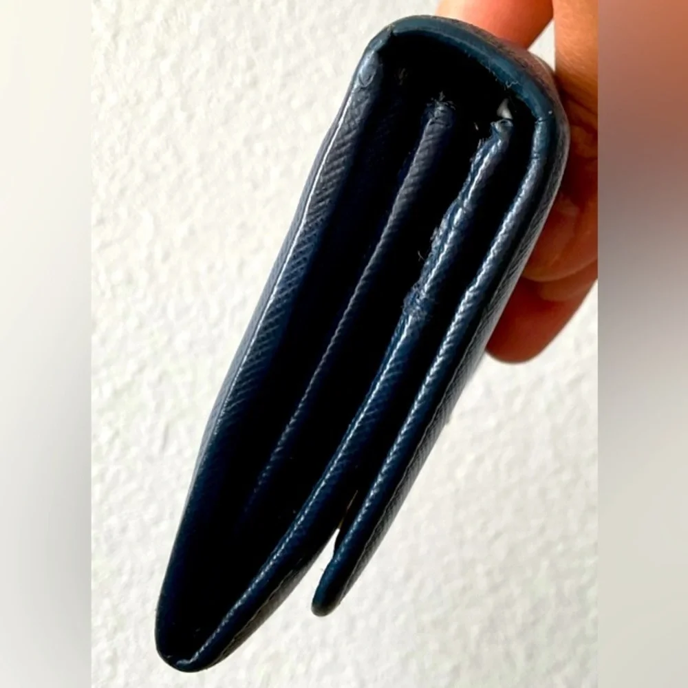PRADA Navy Saffiano Leather Long Wallet, EUC